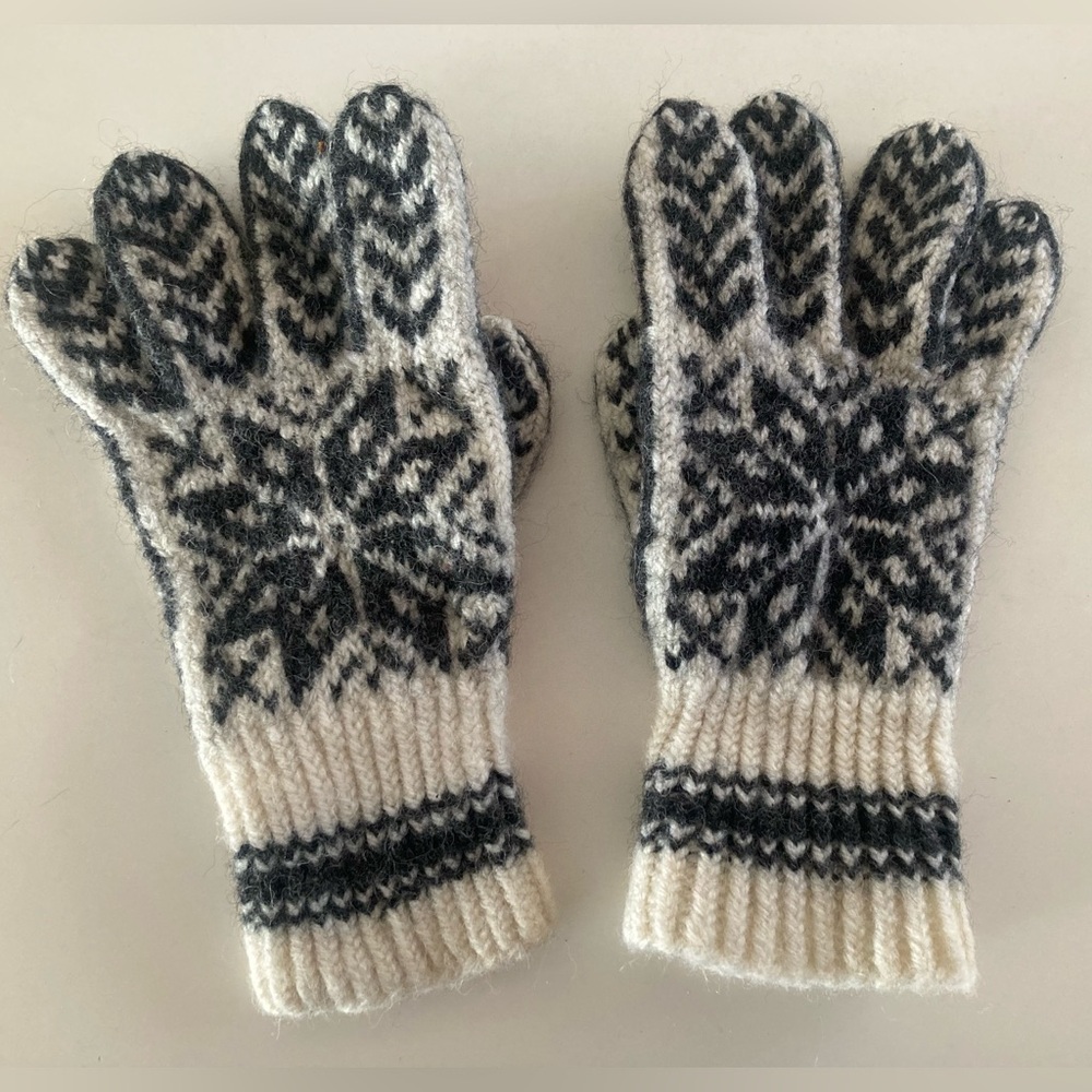 Hand-Knit Norwegian Wool Gloves